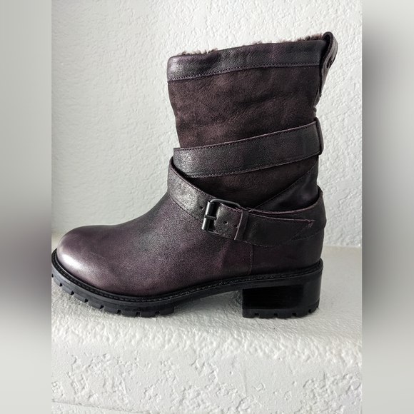 Ross & Snow Emilina SP Shearling Boots Frosted Winter Plum Size 8 NWOT - Picture 7 of 12
